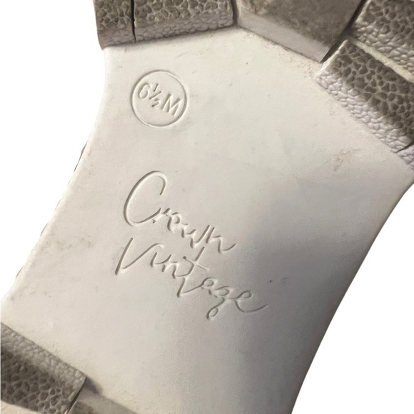 Crown Vintage Black and Tan Platform Wedge Sandals - Picture 10 of 10